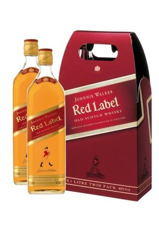 Johnnie Walker Red Label Blended Scotch Whisky, 21 L TWIN PACK